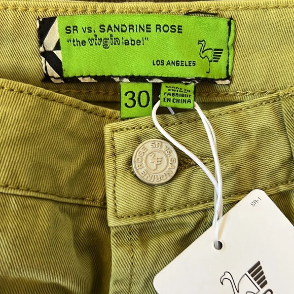 Free People • Sandrine Rose Green High Waist Denim Jeans Size 29 - Picture 5 of 6